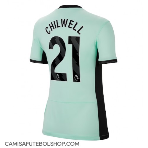 Camisa de time de futebol Chelsea Ben Chilwell #21 Replicas 3º Equipamento Feminina 2023-24 Manga Curta
